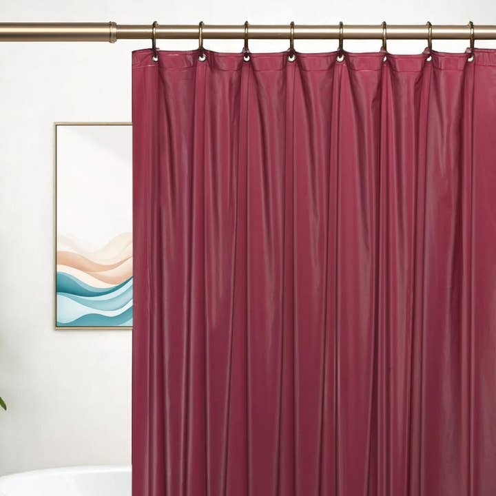 72" Bourgogne Vinyl Bruseforhængsforing for engroshandel hos HomeRoots