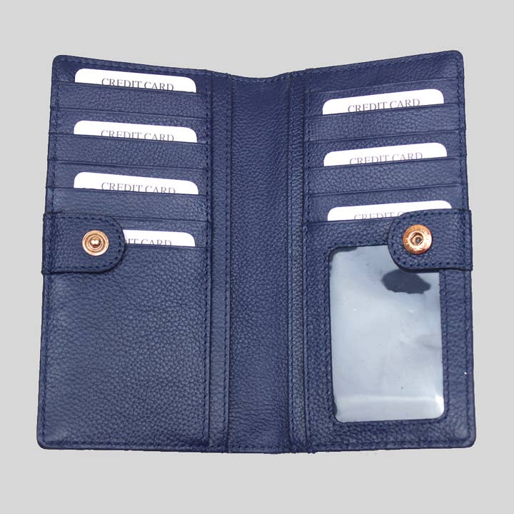 BYRON & BROWN - Vendita all'ingrosso Portafogli - Donna - Portacarte in vera pelle con stampa a stelle1