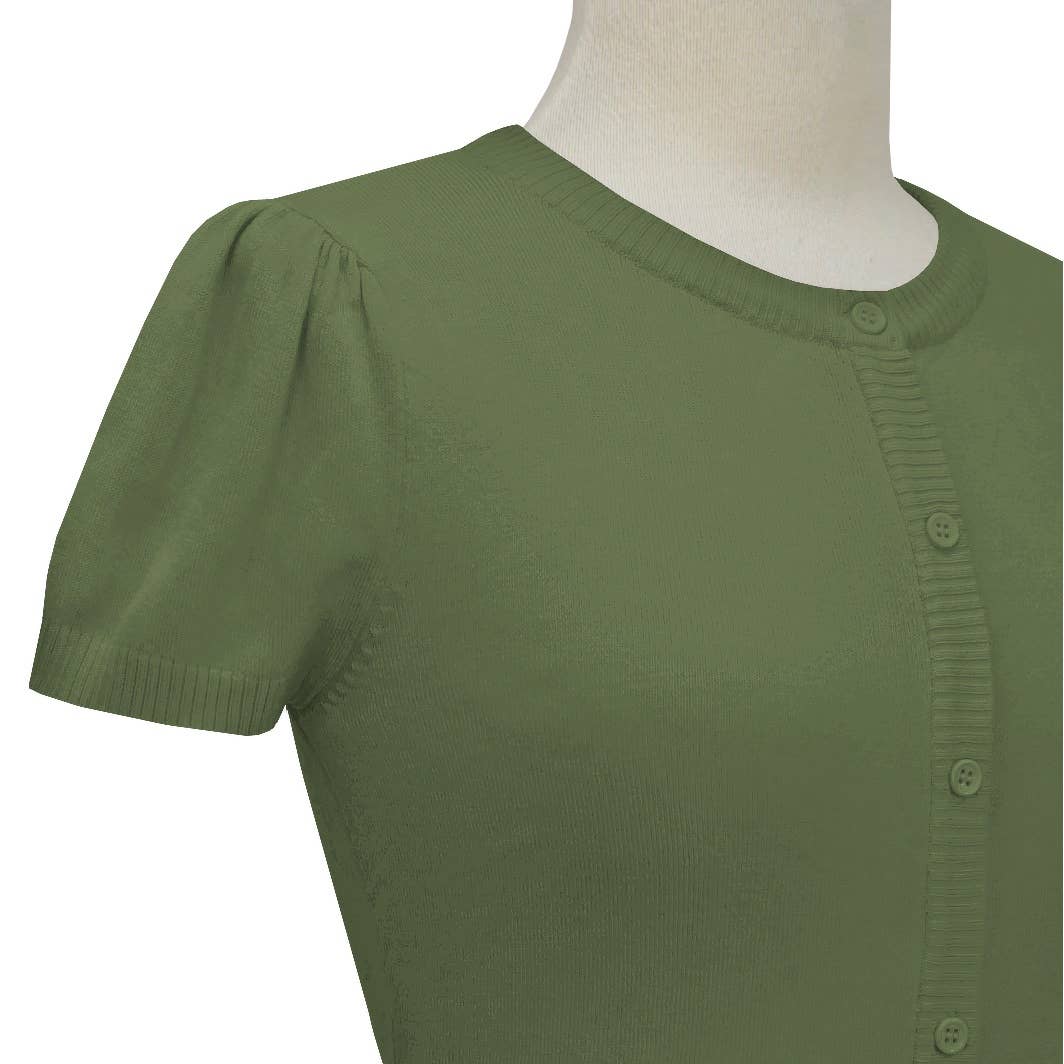 Mak - Vente Cardigan – femme - Cardigan court à col rond à manches courtes CB053637