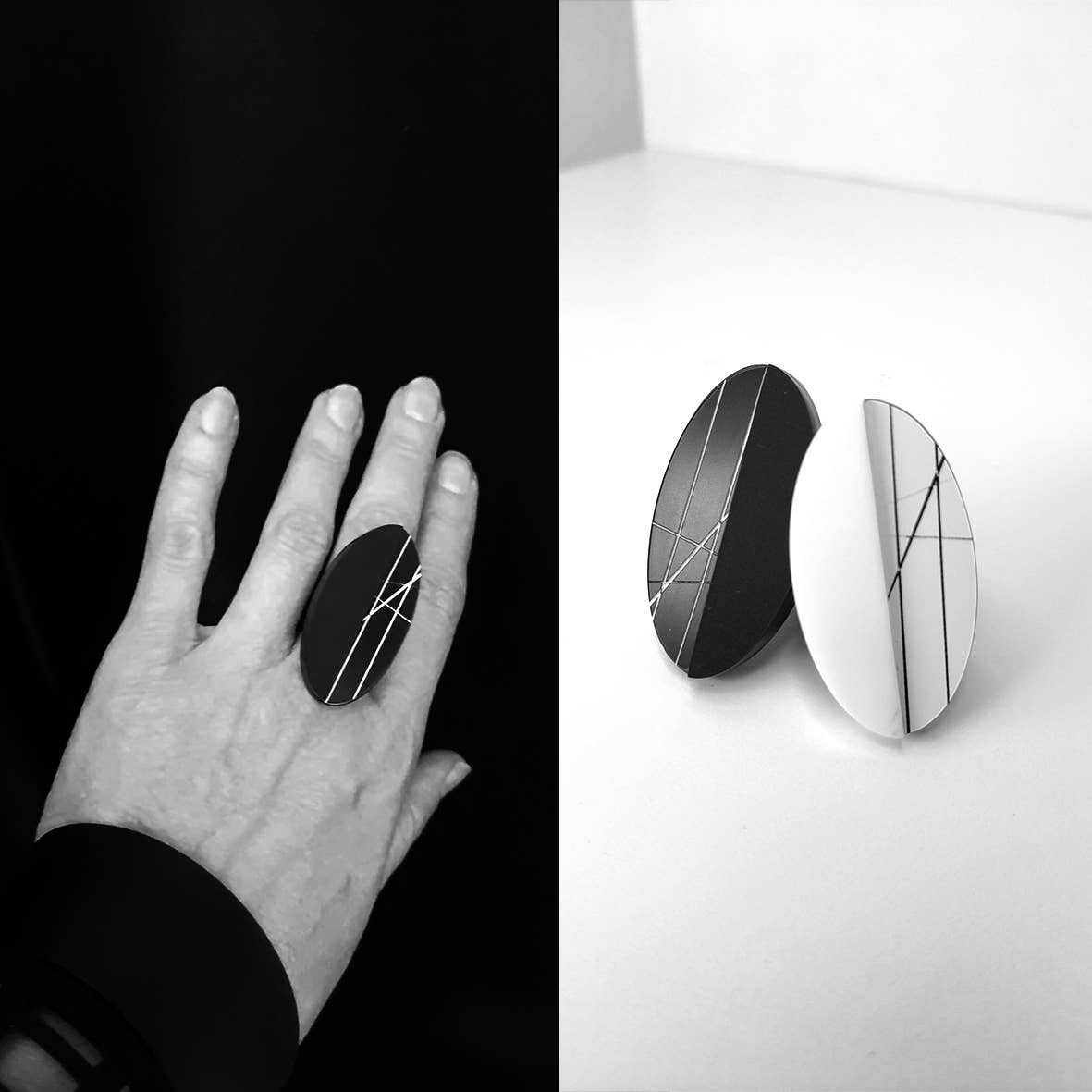 ALEX+SVET - Wholesale Cocktail/Statement Ring - GLORIA MS statement acrylic ring Metropolis Line4