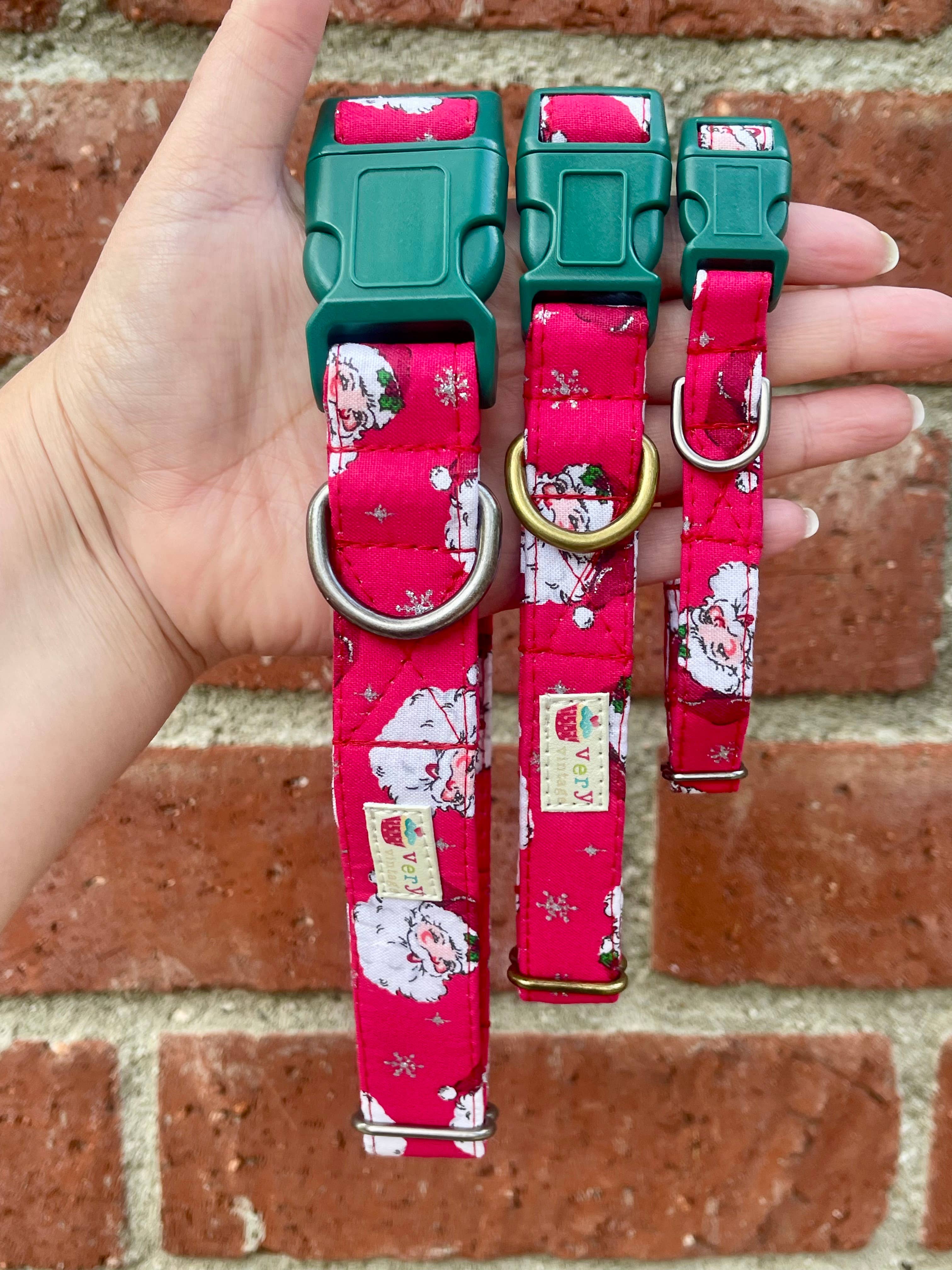 Very Vintage Designs - Wholesale Pet Collar - Cat/Dog - Christmas Dog Collar – Santa Print – Organic Cotton7