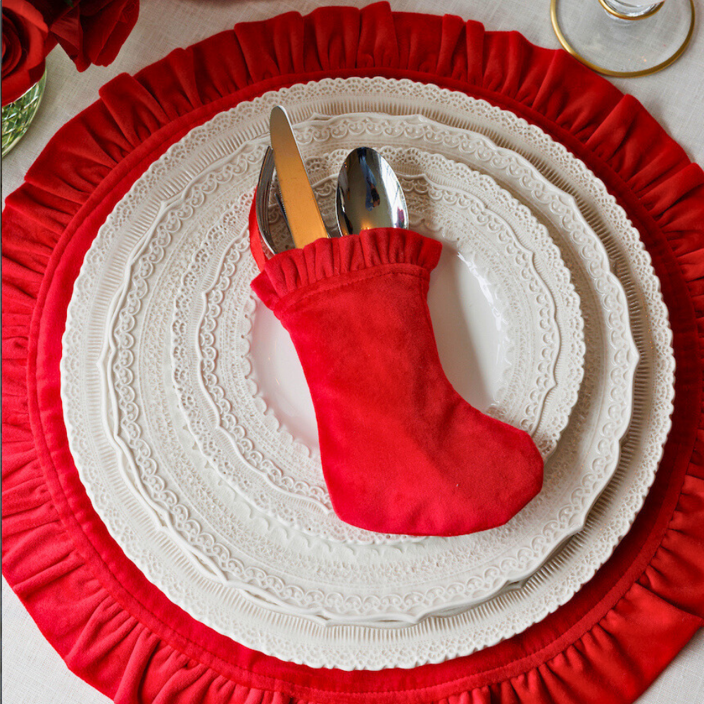 Arte Italica & Crown Linen Designs – Base de pratos por atacado – Carregador de creme Finezza4