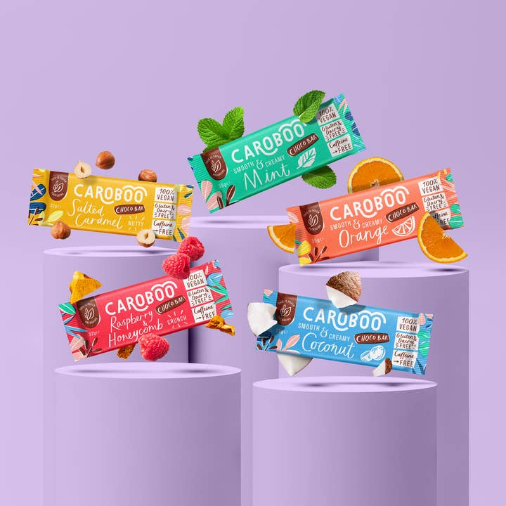 Coffret Caroboo Ultimate Mix Végan Sans Cacao 20 barres (32 g / 35 g) pour la vente par Caroboo