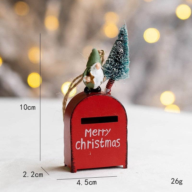 UZ Wholesale Store - Wholesale Ornament - Iron Christmas Tree Mailbox Decoration Ornament0