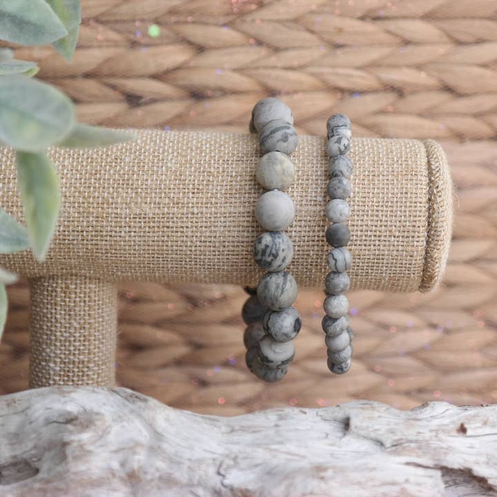 Pulseira Picasso Jasper Healing Gemstone Pack de 3 por atacado de Love and Grace