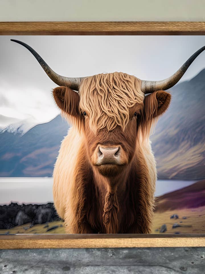 Bergblick Hochlandrinder Bauernhausschild für den Großhandel von Stir Crazy Signs