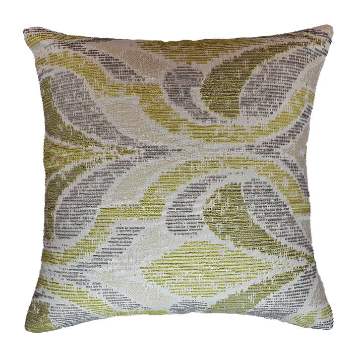 Cream Green Grey Demask Pillow for wholesale by Comfee Cushion