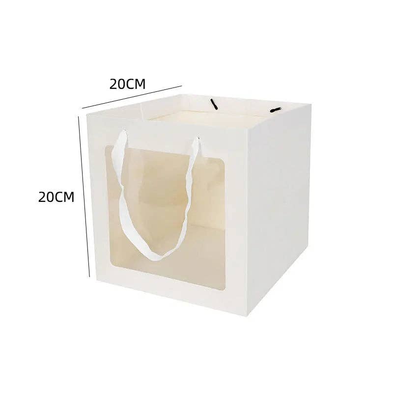 Elegant Design Supply - Wholesale Gift Bag - Cube Window Kraft Flower/Gift Bag1