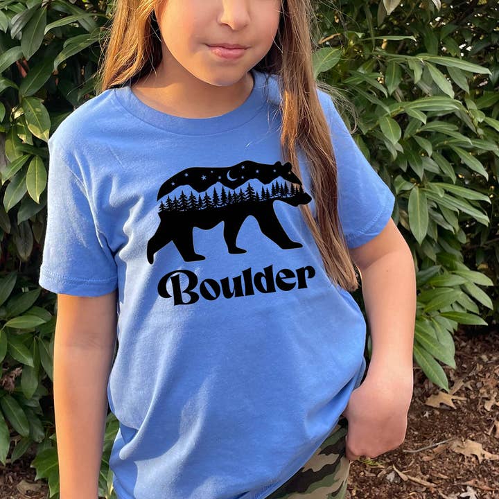Moonlight Makers - Wholesale Screen Printed T-Shirt - Kids - Custom City Bear - Kid's Tee - Personalized, Customized
