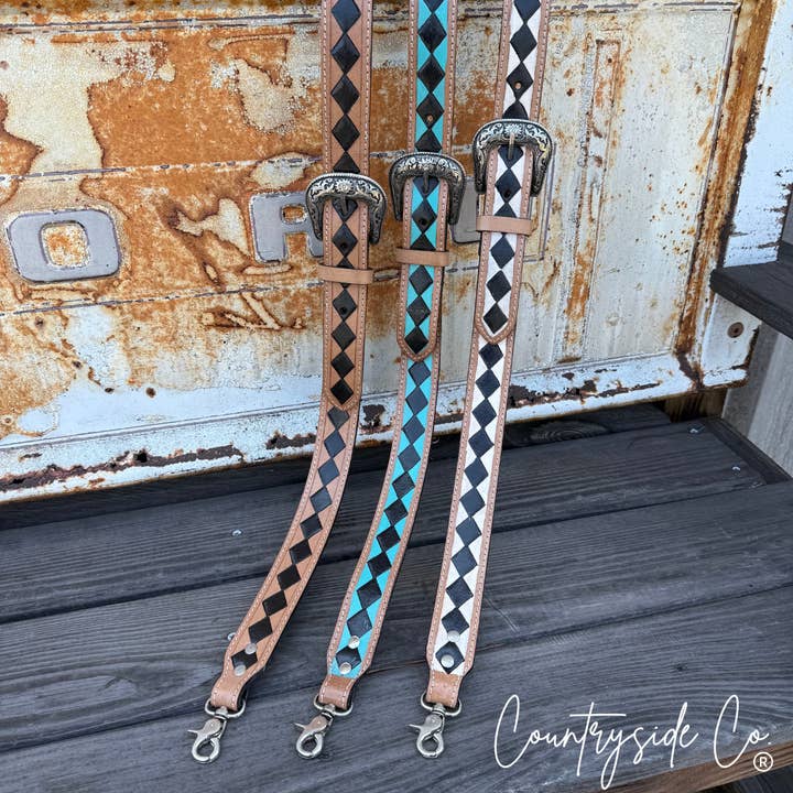 Texas Western Cowhide Bags and More - Wholesale Bag Strap - Women's - Wild West Checkered Purse Straps5