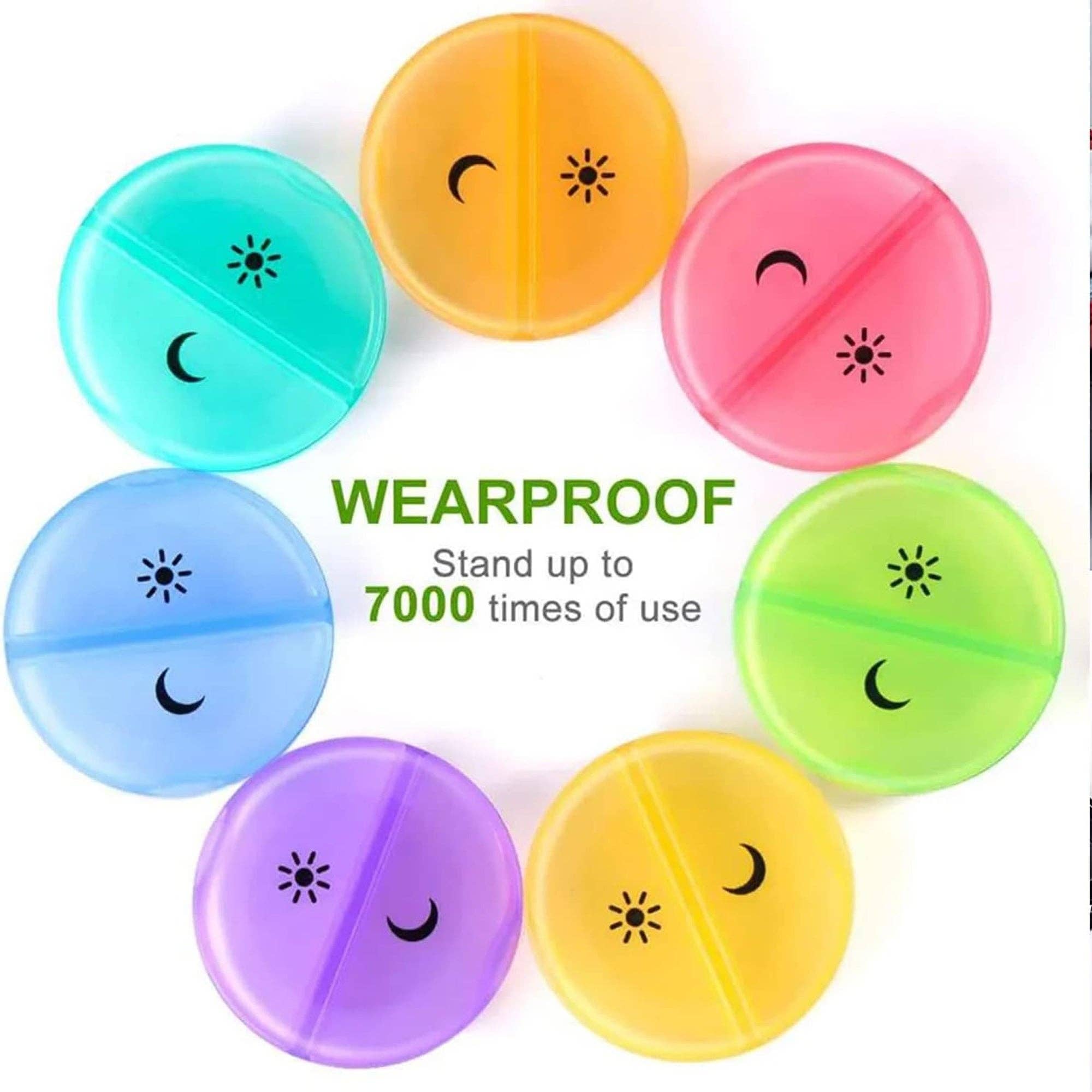 Vigor Path – wholesale Pill organiser – 7-Day Pill Organizer with Two Compartments Per Day (All Black)4