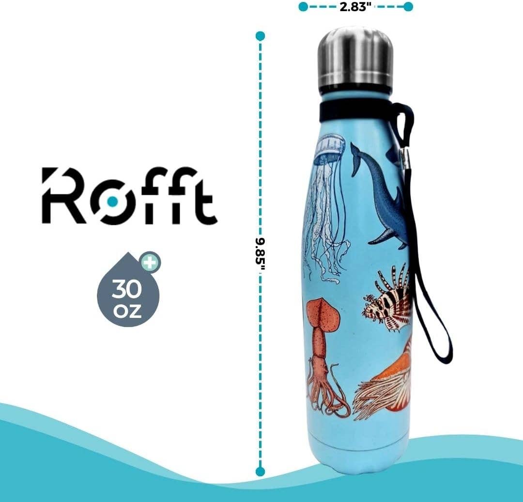 ROFFT USA LLC - Wholesale Water Bottle - 20 oz Insulated Water Bottle - Leak Proof, Stainless Steel, Thermo Bottle for Hot and Cold Drinks, Double Wall Insulation, Portable Water Flask for Travel, Outdoor5
