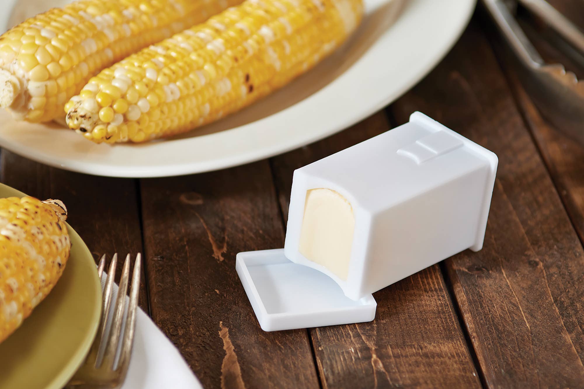 Fox Run Brands - Wholesale Corn Holders/Tools - Fox Run Butter Spreader with Built-In Cover, 2" x 3.25"1