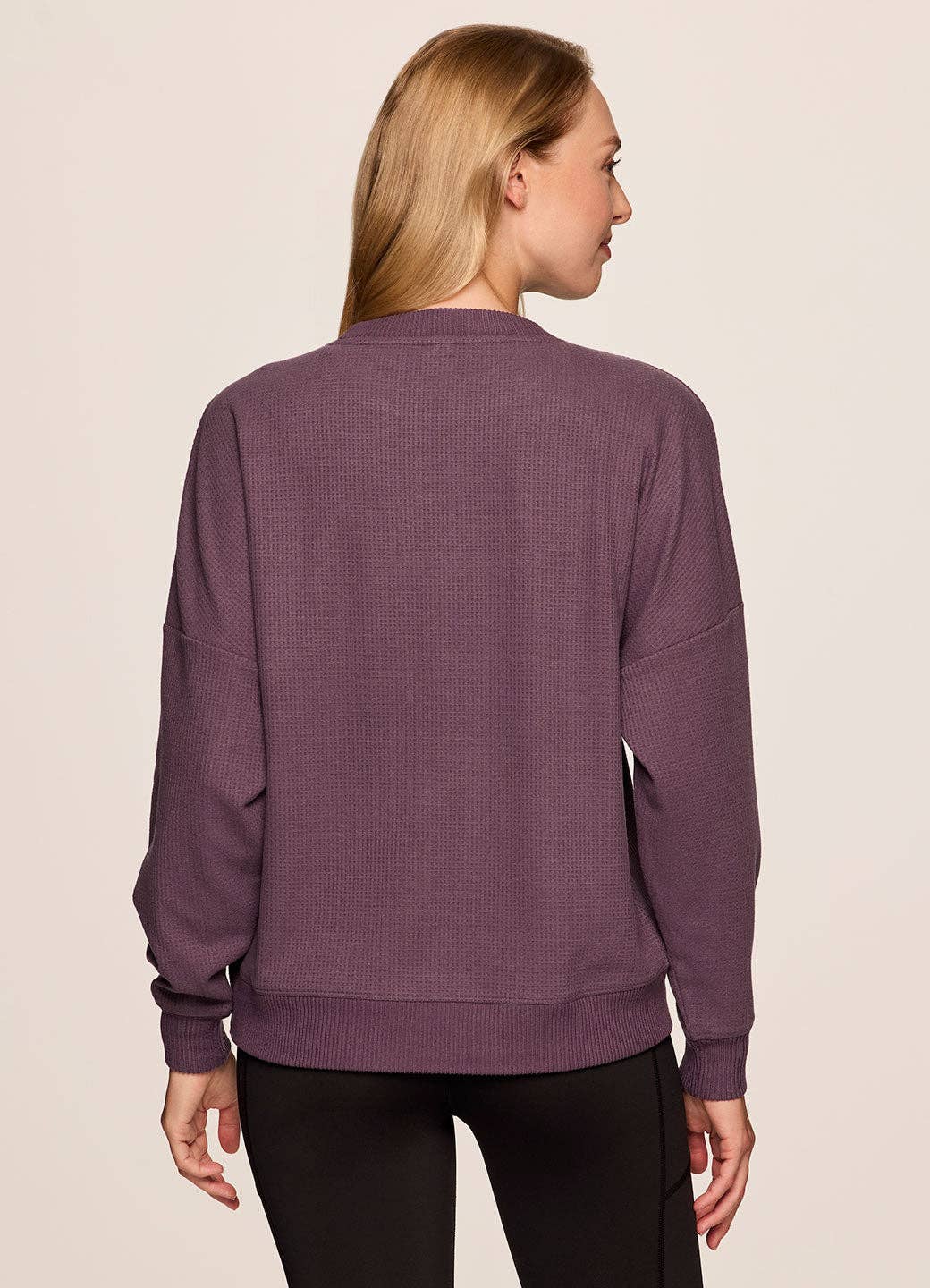RBX Active - Wholesale Sweatshirt - Women's - Off Days Relaxed Waffle Knit Sweatshirt1