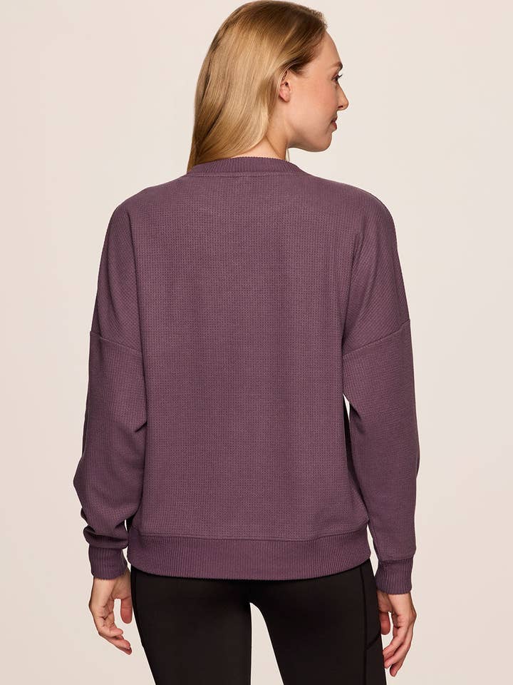 RBX Active - Wholesale Sweatshirt - Women's - Off Days Relaxed Waffle Knit Sweatshirt1