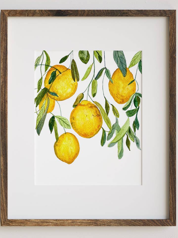 My Summer Lemons Art Print for wholesale by Jradartdesign