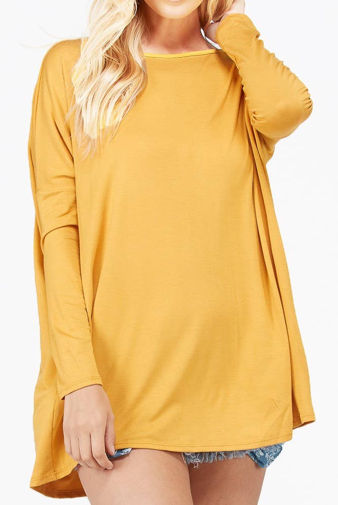 A.gain - Wholesale Tunic - Women's - 10130LP07 Heavy Weight Rayon Jersey Long Sleeve Plus Top6