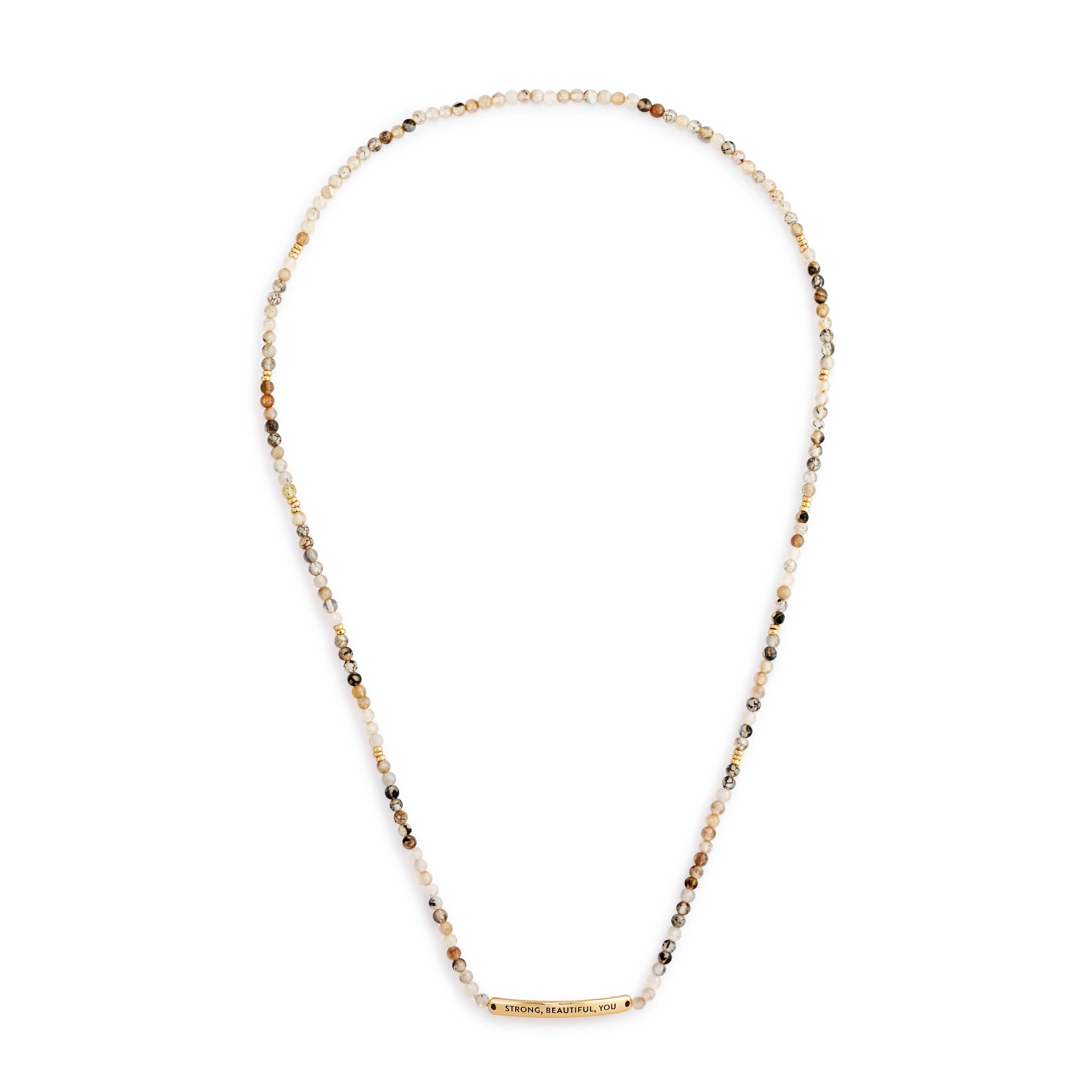 DEMDACO - Wholesale Beaded Bracelet - Necklace/Bracelet - Taupe Mix2