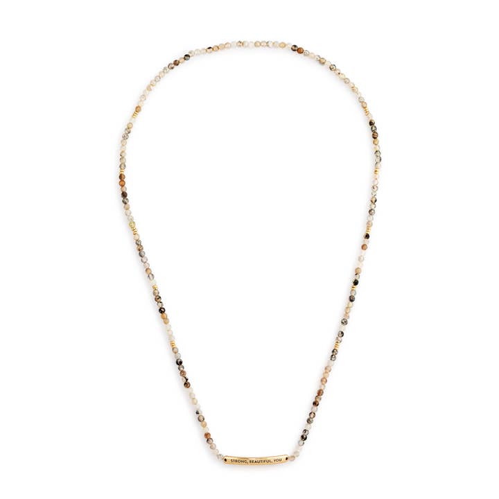 DEMDACO - Wholesale Beaded Bracelet - Necklace/Bracelet - Taupe Mix2