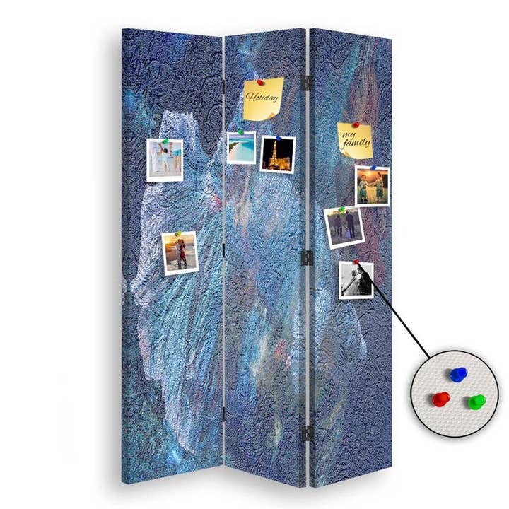 Raumteiler, Geheimes Blau , Pin It-Bildschirm für den Großhandel von Motivartdesign