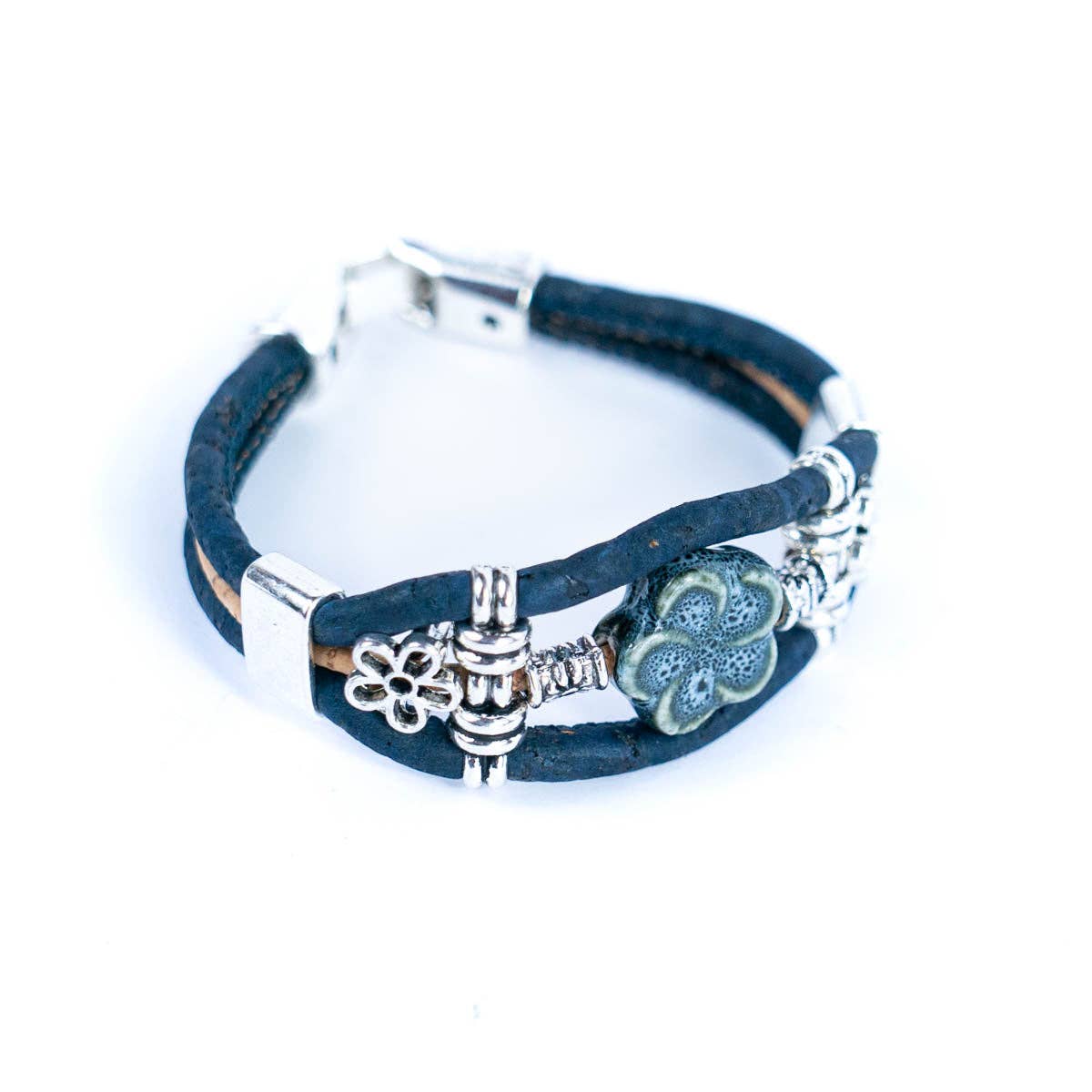 Meninas Bonitas Cork - Wholesale Armband met kralen - Gekleurde porseleinen kralen handgemaakte vriendschapsarmband BR-501-MIX-53