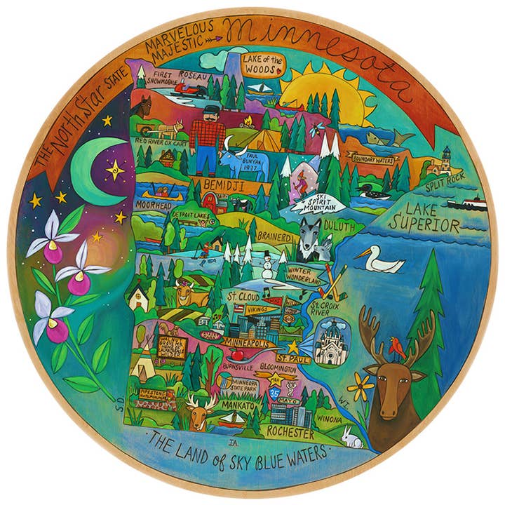 „Majestætisk Minnesota“ | Minnesota Lazy Susan for engroshandel hos Sticks
