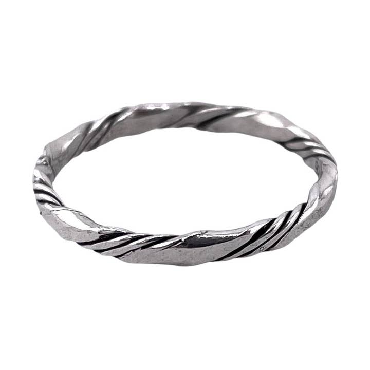 Seil-Twist-Ring aus Sterlingsilber für den Großhandel von Select Lines