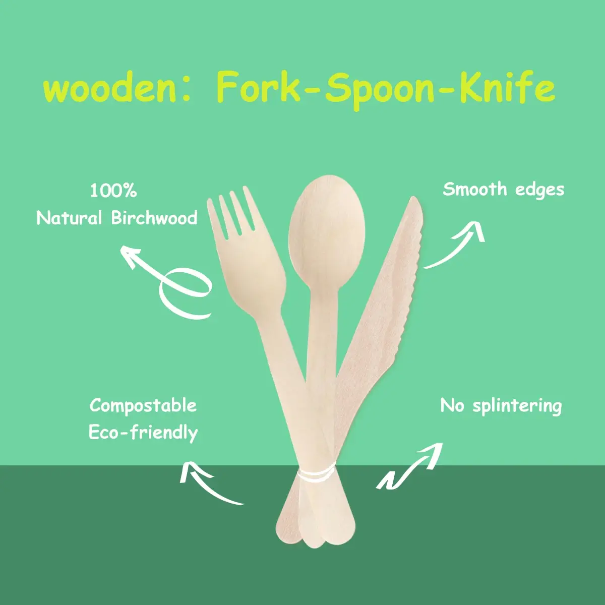 CLW Distributors INC - Wholesale Disposable Servingware Set - Disposable Wooden Knife 6.3" Length - Pack of 1005