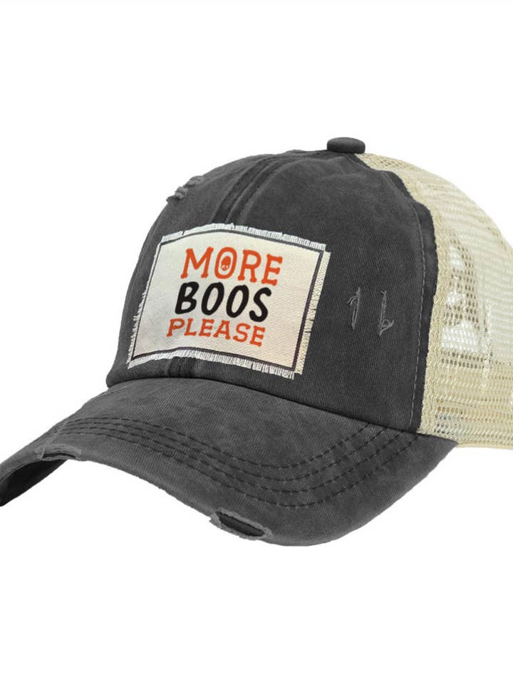 Mer Boos Please - Vintage Distressed Trucker Vuxen Hatt för wholesale av BRIEF INSANITY