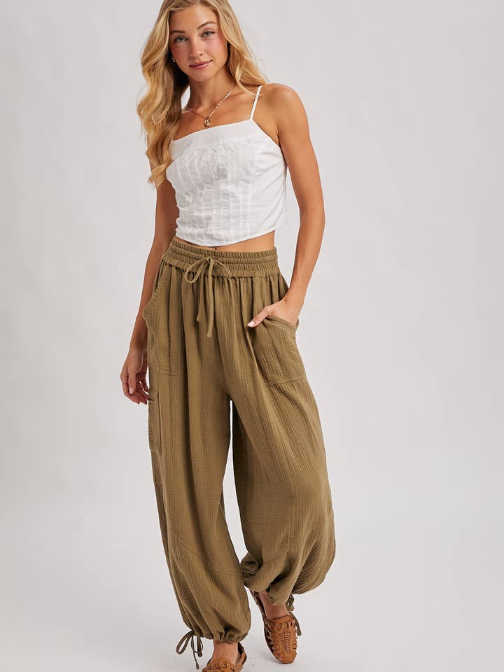 Bluivy - Wholesale Pants - Women's - JOGGER HAREM DRAWSTRING PANTS25