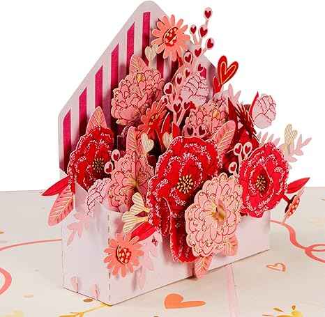 Paper Love – Engroshandel Hverdagshilsen kort – Floral Letter Pop Up Card6