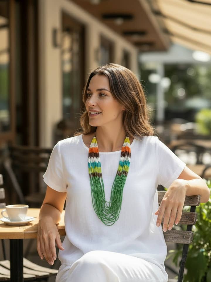 Flerfärgad 28” lager vårfrö halsband för wholesale av Ava Capri