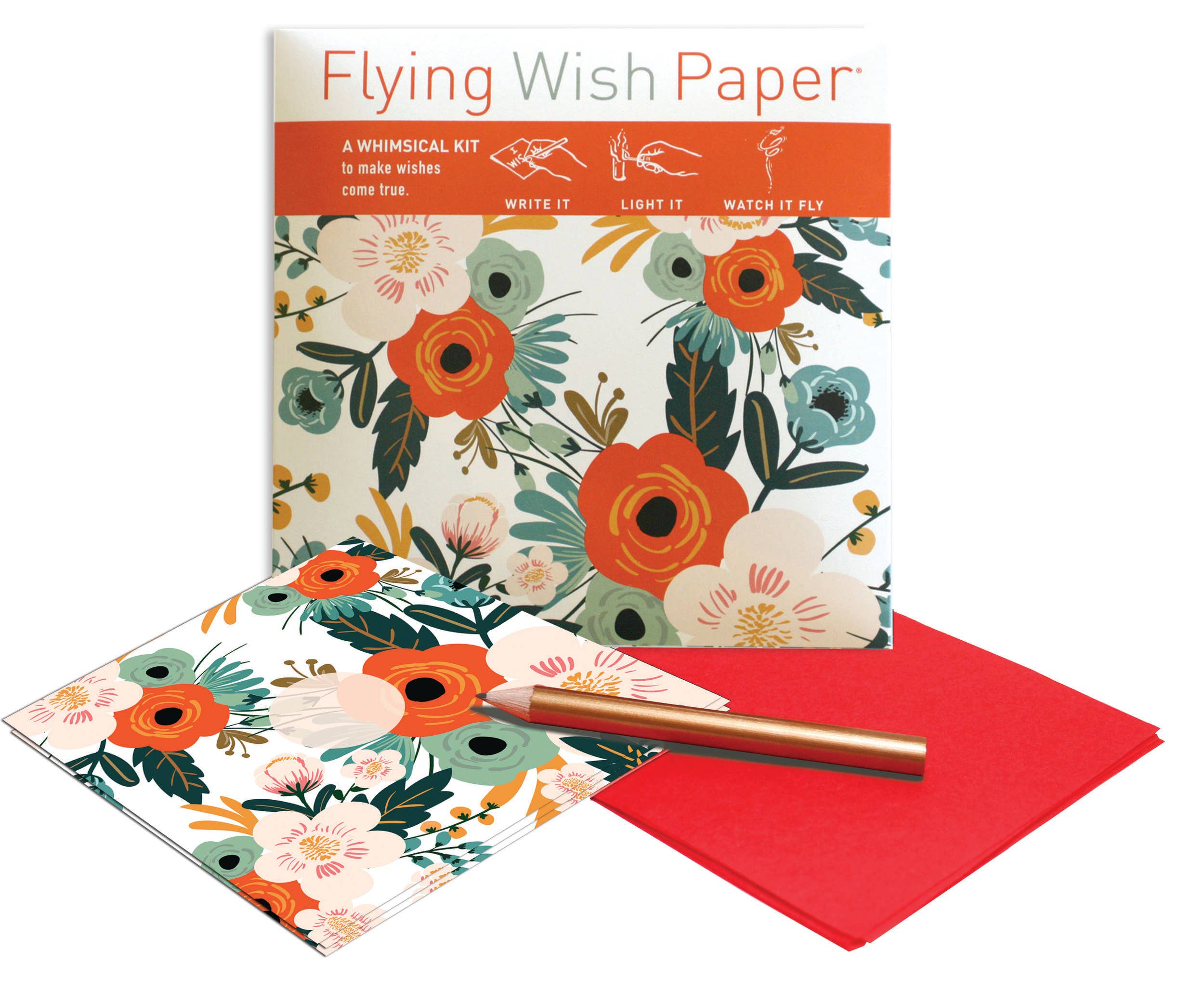 FLYING WISH PAPER ® – Engroshandel Hverdagshilsen kort – ORANGE BLOSSOM, Interaktiv Mindfulness Ritual Feriegave2