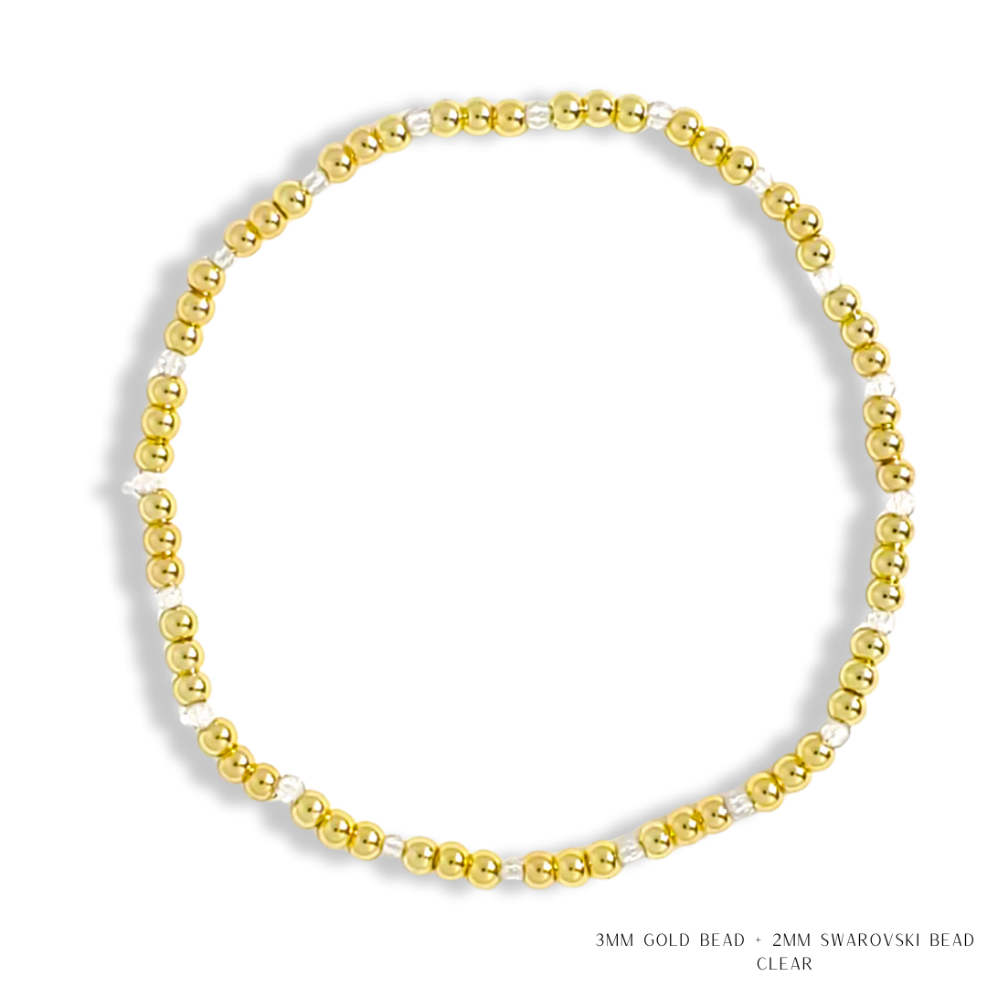 Savvy Bling - Vendita all'ingrosso Bracciale con perline - Bracciale con Perline in Oro e Cristalli Swarovski - Più Colori45