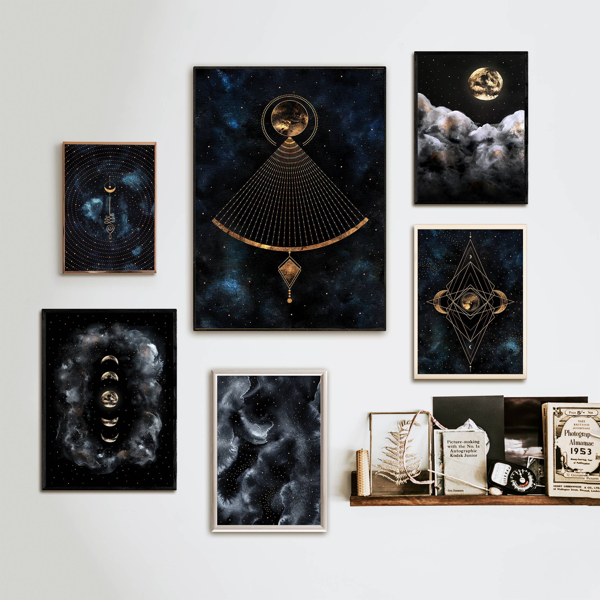 The Flow Design - Vente Affiche d'art - Affiche spirituelle céleste « Balance » avec pendule équilibré et design mystique9