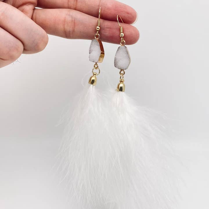 Mio Queena - Wholesale Dangle Earrings - Feather Pendant Earrings0