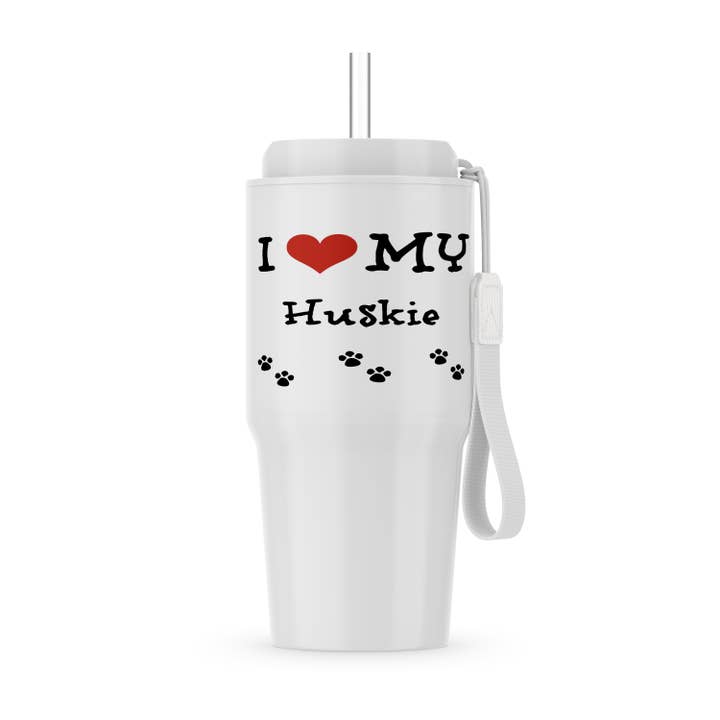 3dRose - Wholesale Insulated Mug/Tumbler - 3dRose, I Love My - Huskie, Tumbler