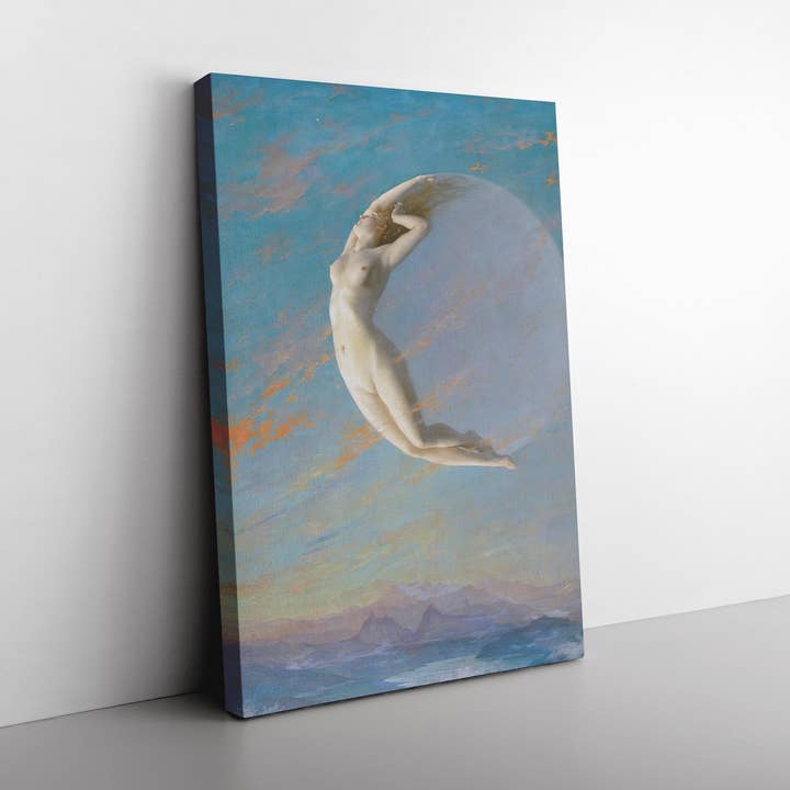 Rechteckiges Leinwandtuch „Selene“ von Albert Aublet für den Großhandel von Bleak Boutique