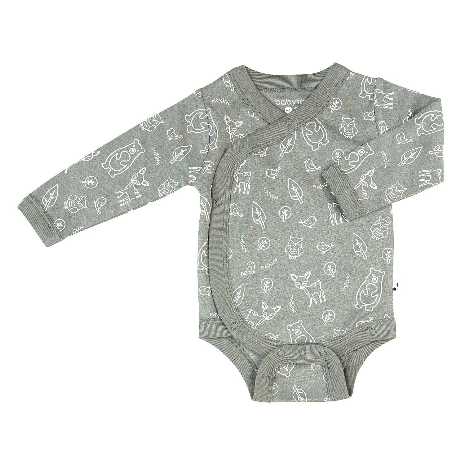 babysoy Inc - Wholesale Bodysuit (Non-Footed) - Baby - Organic Pattern Long Sleeve Kimono Bodysuit/Onesie16