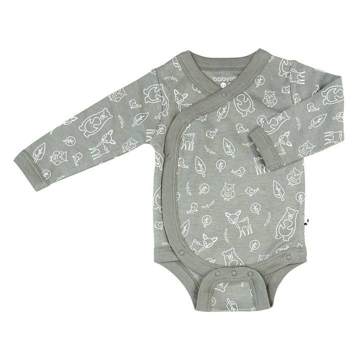 babysoy Inc - Wholesale Bodysuit (Non-Footed) - Baby - Organic Pattern Long Sleeve Kimono Bodysuit/Onesie16