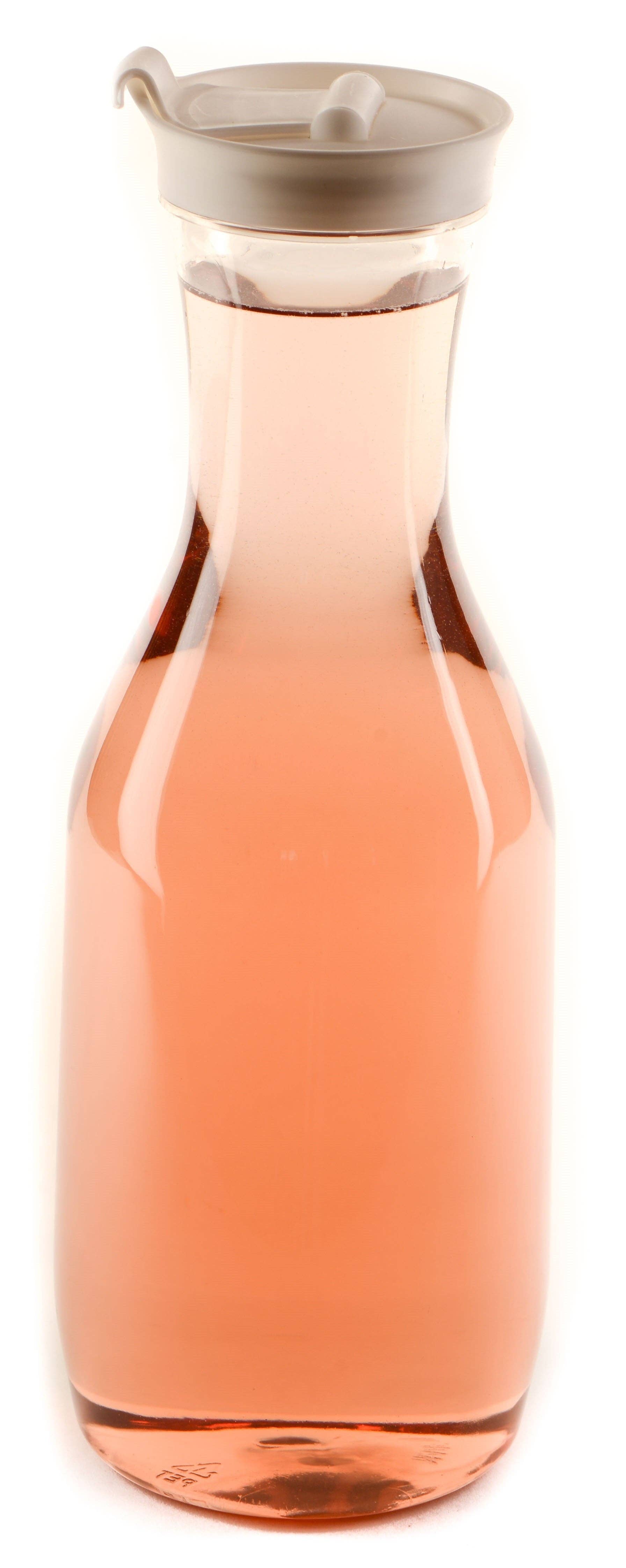 EcoQuality - Vente Assiette jetable - Carafes en plastique transparent de 50 oz avec couvercle rabattable, pichet à eau grande capacité1