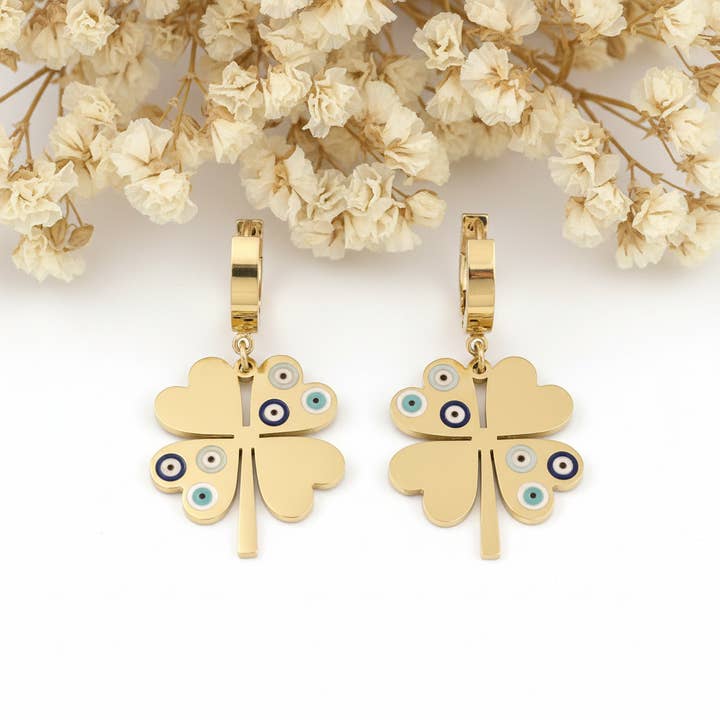 Earrings - Clover for wholesale by Produtos Namasté