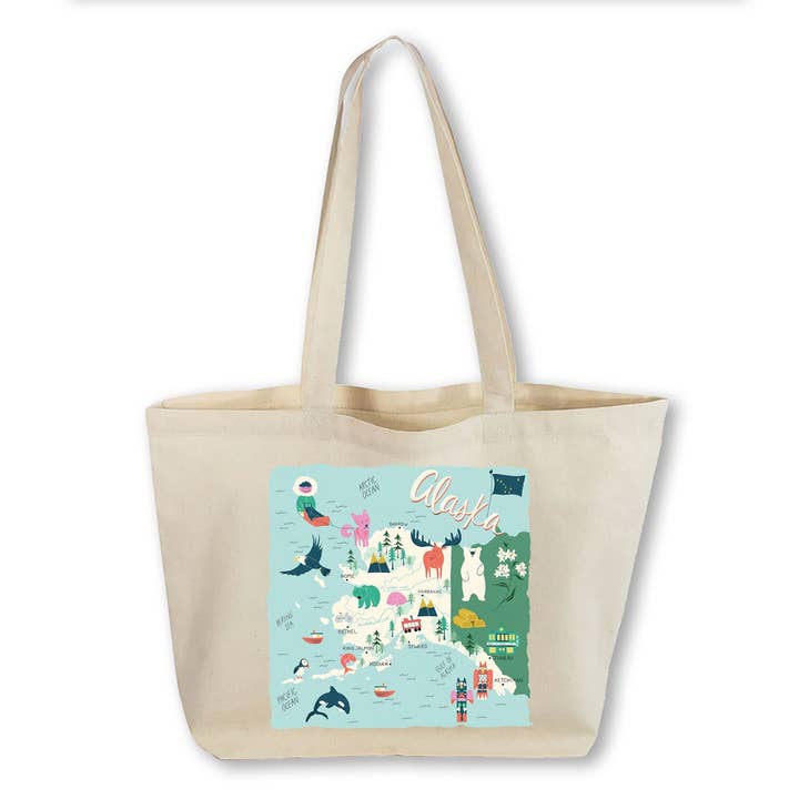 Works of Heart - Wholesale Tote Bag - Unisex - Home State Home: Canvas Totebag