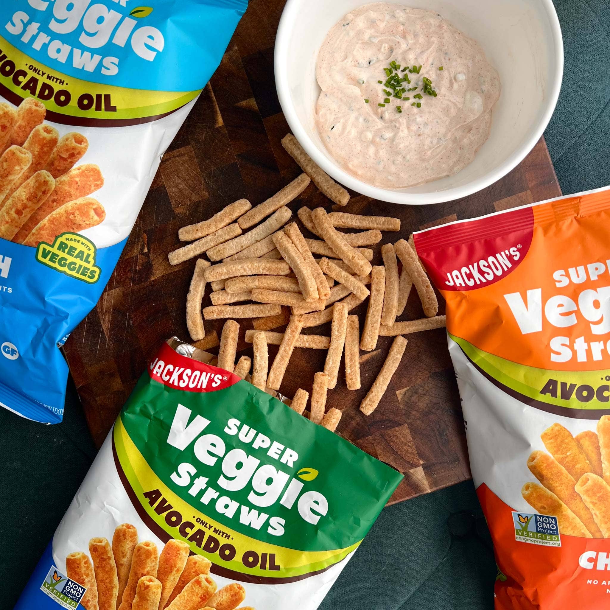 Jackson's - Wholesale Puffed Snack - Variety Pack Super Veggie Straws in Avocado Oil 5oz (Pack of 8)7