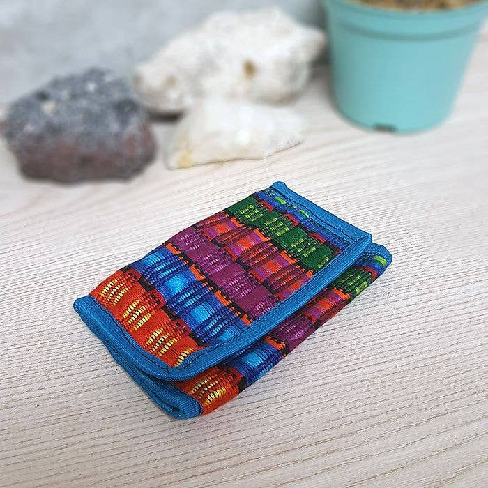 Pichincha - Wholesale Wallet - Women's - Woven Striped Guatemalan Velcro Trifold Wallet14
