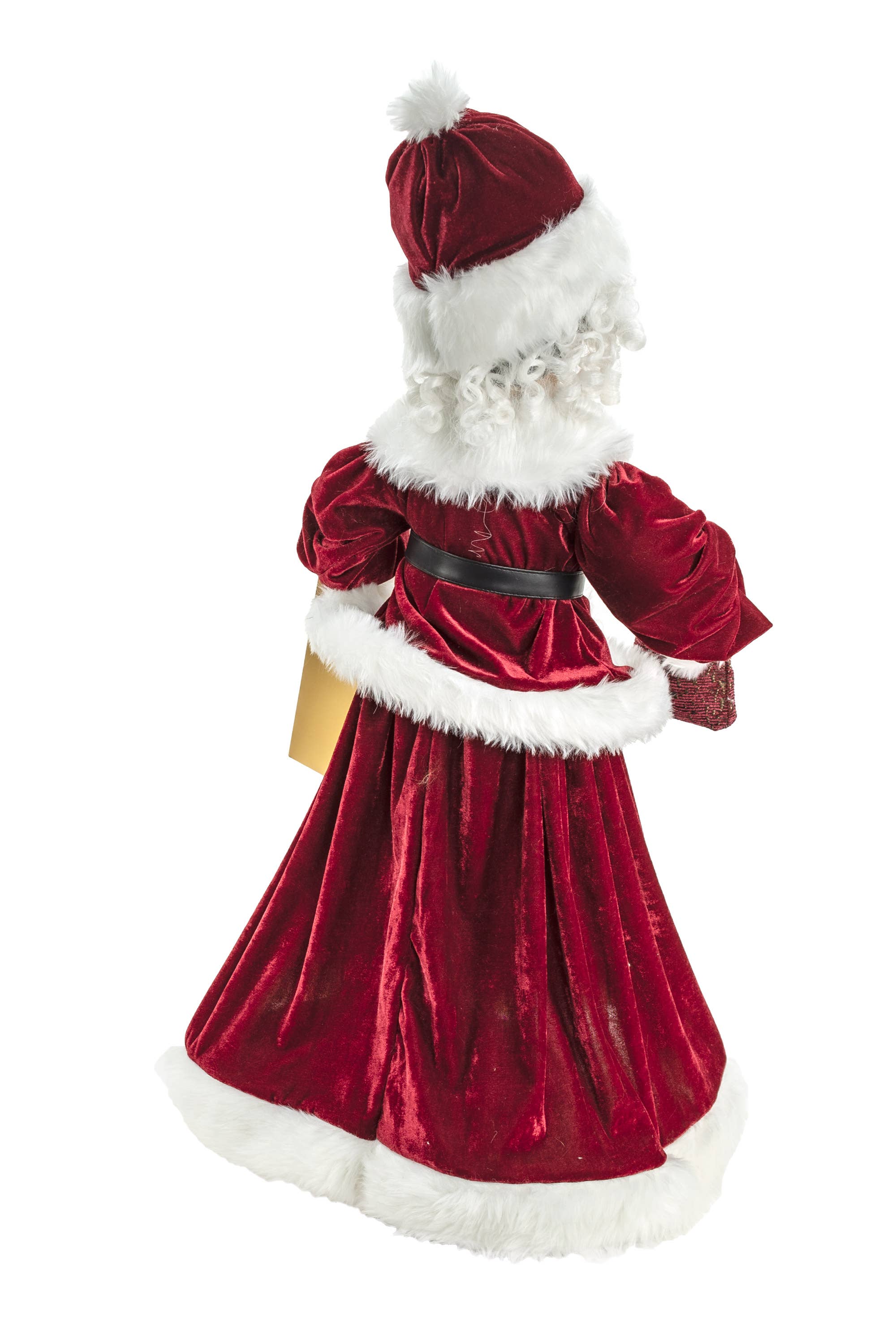 Starlight Collection - Vente Figurine décorative - Figurine Madame Claus bordeaux avec sac cadeau2