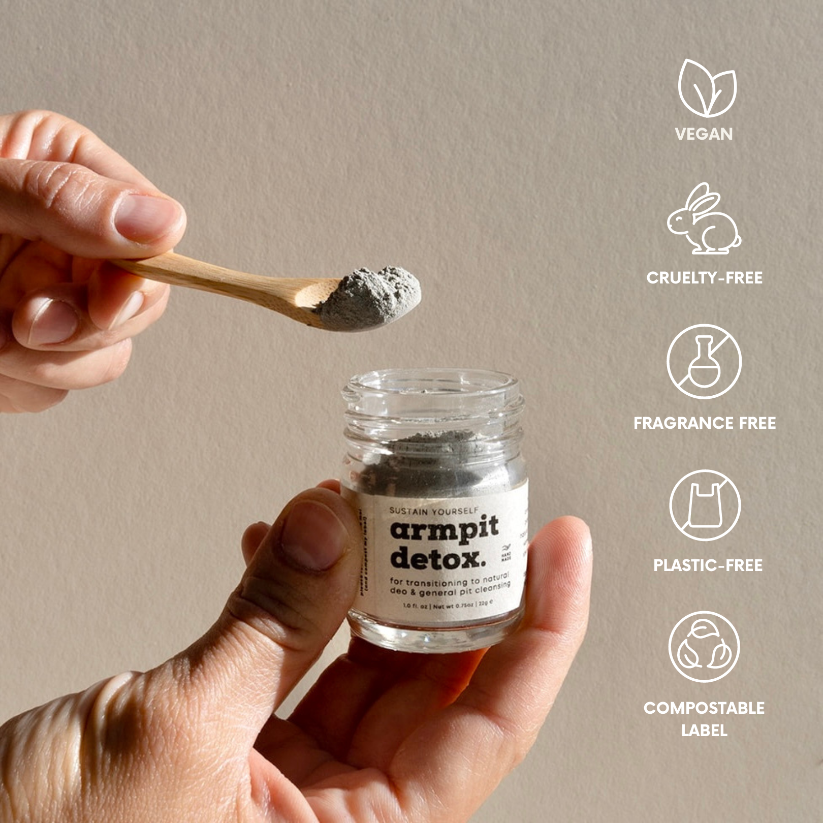 Sustain Yourself - Vente Déodorant – unisexe - Aisselle Detox1