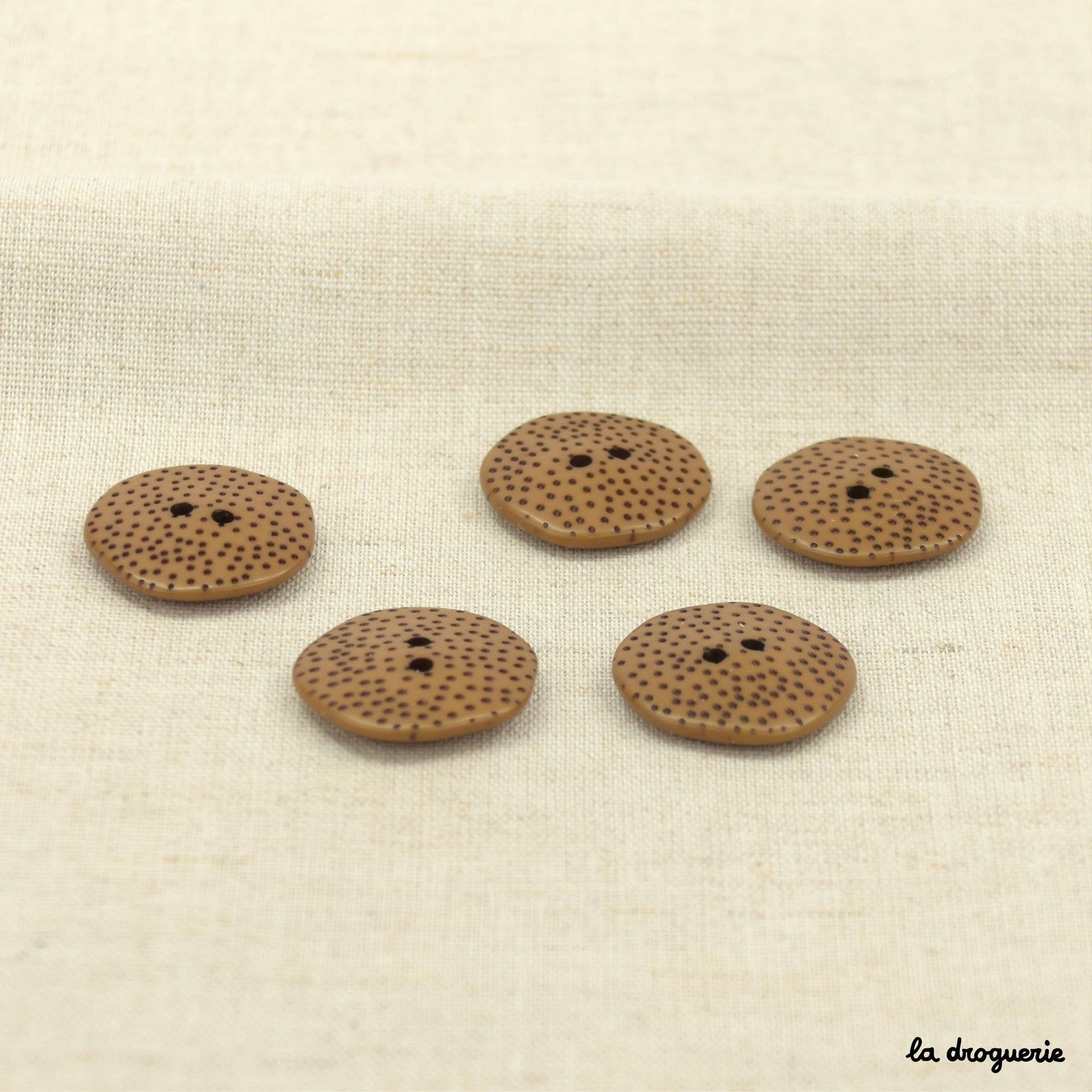 LA DROGUERIE - Wholesale Sewing Button/Snap - "Kenya petits pois" button 22 mm6