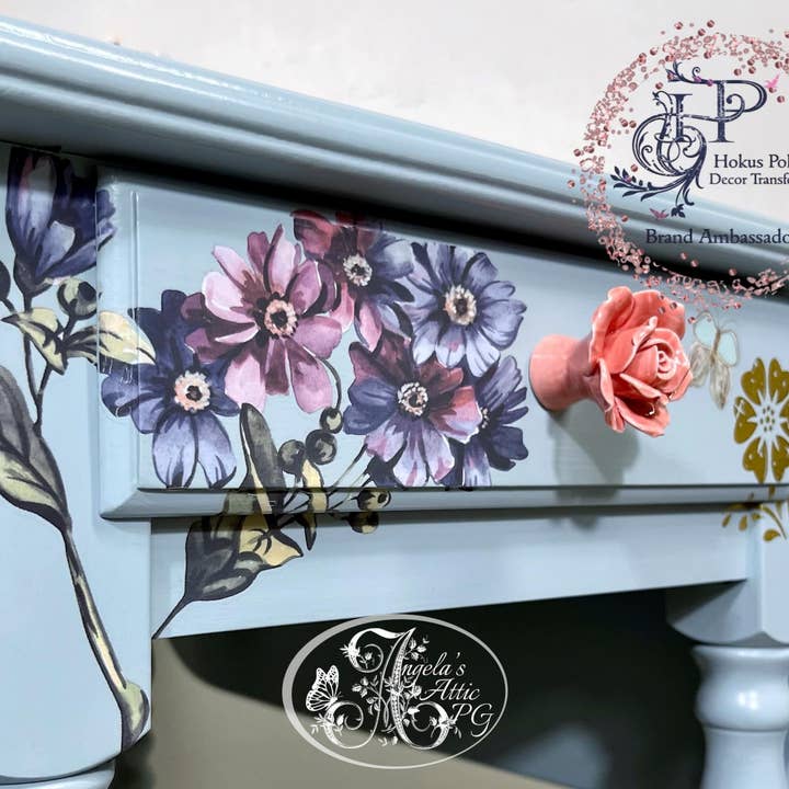 Hokus Pokus - Wholesale Wall Decal/Stickers - Vintage Blooms Decor Transfer - Large 6 Sheets5