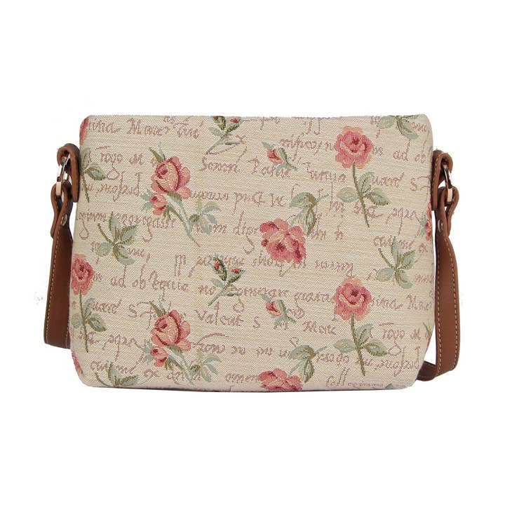 XB02-RSPK | SAC À MAIN EN BANDOULIÈRE FLORAL ROSE PINK pour la vente par SignareArt